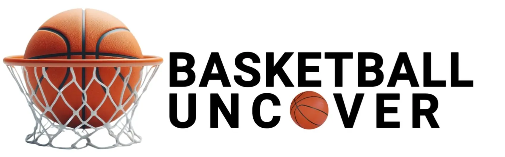 Basketball in net-hoop Basketball Uncover logo